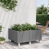 vidaXL Jardini&egrave;re &agrave; roulettes gris clair 100x80x54 cm PP