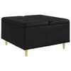 vidaXL Ottoman avec rangement Noir 80 x 80 x 45 cm Simili cuir