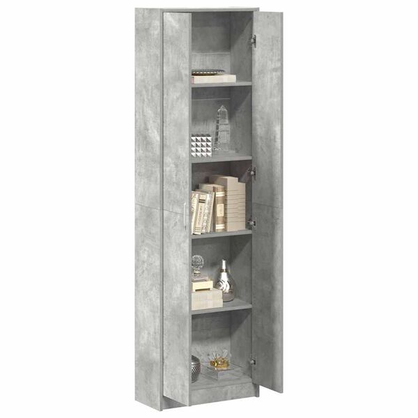 vidaXL Armoire Gris béton 55 x 25 x 189 cm Bois d'ingénierie