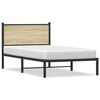 vidaXL Cadre de lit en m&eacute;tal sans matelas ch&ecirc;ne sonoma 100x200 cm
