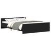 vidaXL Cadre de lit sans matelas noir 135x190 cm
