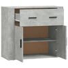 vidaXL Buffet Gris b&eacute;ton 80x33x70 cm Bois d'ing&eacute;nierie