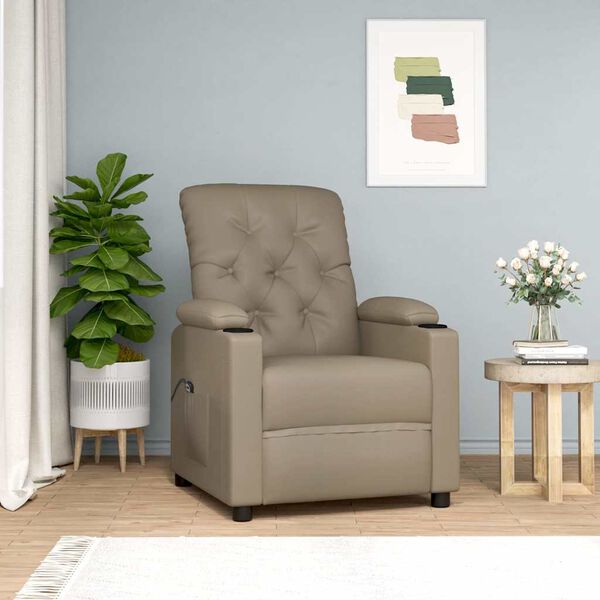 vidaXL Fauteuil Cappuccino Similicuir