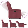 vidaXL Fauteuil inclinable rouge bordeaux tissu