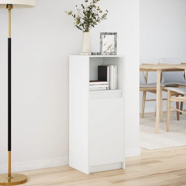 vidaXL Buffet avec LED blanc 38x34x100 cm bois d'ingénierie