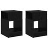 vidaXL Table d'appoint 2 pc Ch&ecirc;ne noir 30,5 x 30 x 45 cm