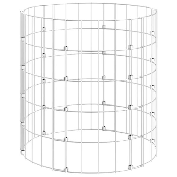 vidaXL Composteur de jardin Ø50x50 cm Acier galvanisé