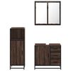 vidaXL Ensemble de meubles de salle de bain 3 pcs Ch&ecirc;ne marron