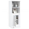 vidaXL Buffet haut blanc brillant 36x35,5x103,5 cm bois d'ing&eacute;nierie