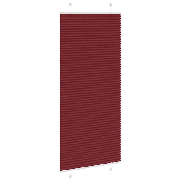 vidaXL Store pliss&eacute; rouge bordeaux 100x200 cm largeur du tissu 99,4 cm