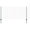 vidaXL Cl&ocirc;ture Euro avec poteau 25 x 1 m Acier recouvert de PVC Vert