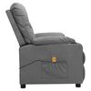 vidaXL Fauteuil de massage Gris Similicuir