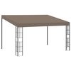 vidaXL Belv&eacute;d&egrave;re mural 4x3 m Taupe Tissu