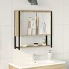 vidaXL Miroir de salle de bain avec étagère Beige 60 x 16 x 60 cm