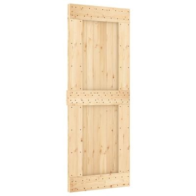 vidaXL Porte coulissante et kit de quincaillerie 80x210 cm pin massif