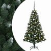 vidaXL Arbre de No&euml;l Artificiel avec Boule 120 cm 150 LED Blanc chaud