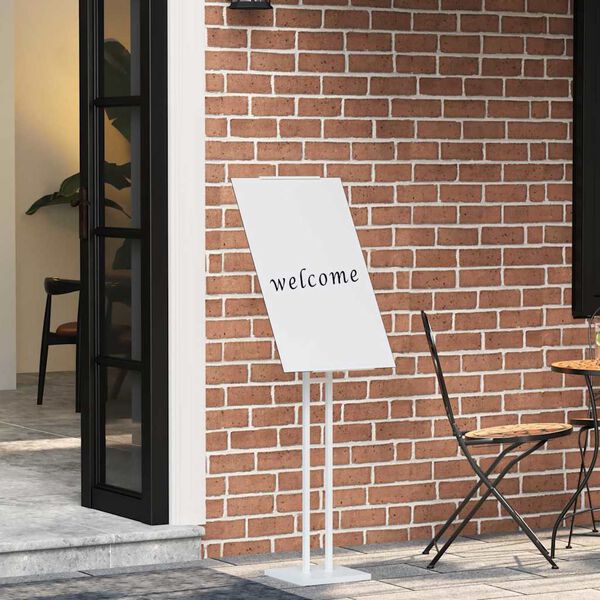 vidaXL Pr&eacute;sentoirs de salon Blanc 26,5 x 26,5 x 150 cm Acier