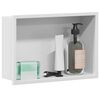 vidaXL Niche de Douche Blanc 30 x 20 x 9,5 cm Acier inoxydable