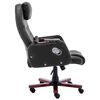 vidaXL Chaise de bureau de massage Noir Similicuir