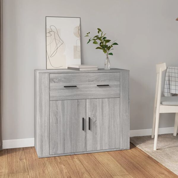 vidaXL Buffet Sonoma gris 80x33x70 cm Bois d'ingénierie