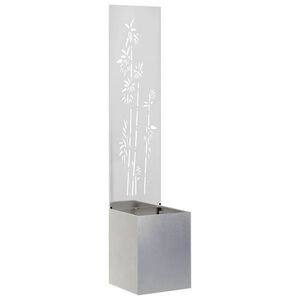 vidaXL &Eacute;cran de confidentialit&eacute; de jardin Floral Argent 32 x 140 cm