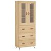 vidaXL Buffet haut Ch&ecirc;ne sonoma 69,5x34x180 cm Bois d'ing&eacute;nierie