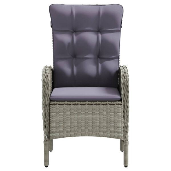 vidaXL Ensemble à manger de jardin et coussins 5pcs Gris/noir