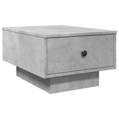 vidaXL Table basse gris béton 60x45x31 cm bois d'ingénierie