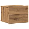 vidaXL Table de chevet murale ch&ecirc;ne artisanal 40x32x30 cm