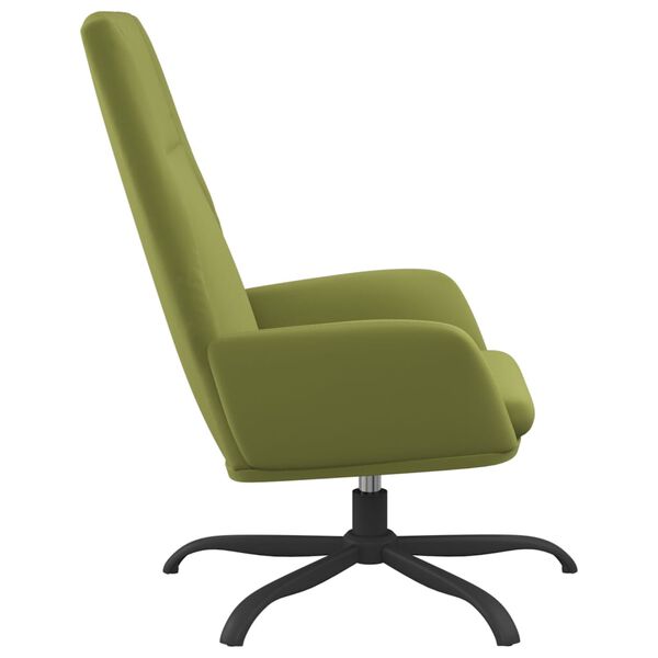 vidaXL Chaise de relaxation Vert clair Velours
