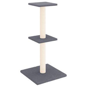 vidaXL Arbre &agrave; chat avec griffoirs en sisal gris fonc&eacute; 73 cm