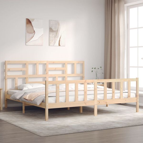 vidaXL Cadre de lit sans matelas 200x200 cm bois massif de pin