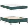 vidaXL Cadre de lit avec matelas Vert fonc&eacute; 140 x 190 cm tissu