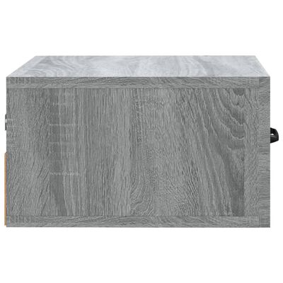 vidaXL Table de chevet murale Sonoma gris 35x35x20 cm