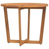 vidaXL Table de jardin ronde &Oslash;90x75 cm en bois massif d'acacia