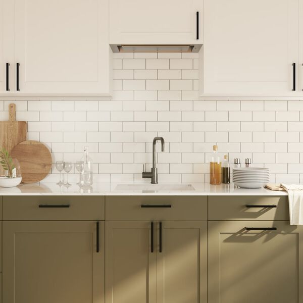 vidaXL Poign&eacute;es d'armoire 20 pcs noir 160 mm acier inoxydable