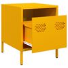 vidaXL Table de chevet jaune moutarde 35x39x43,5 cm acier