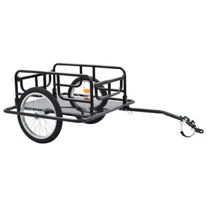 vidaXL Remorque de v&eacute;lo 130x73x48,5 cm acier noir