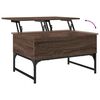 vidaXL Table basse ch&ecirc;ne marron 70x50x40 cm bois d'ing&eacute;nierie et m&eacute;tal