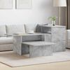 vidaXL Table console Gris b&eacute;ton 91,5 x 35 x 38,5 cm Bois d'ing&eacute;nierie