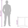 vidaXL Table d'appoint Blanc 55x35x66 cm Bois d'ing&eacute;nierie
