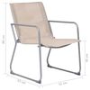 vidaXL Salon de jardin 4 pcs Tissu et acier Crème