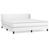 vidaXL Sommier &agrave; lattes de lit avec matelas Blanc 180x200cm Similicuir
