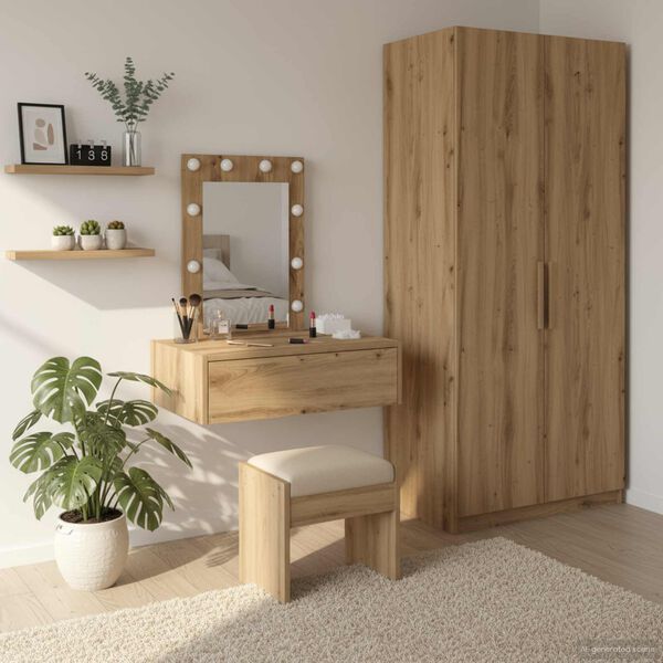 vidaXL Table de Toilette Marron 60 x 40 x 70 cm Bois d'ingénierie