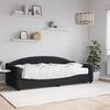 vidaXL Lit de jour avec matelas noir 90x200 cm tissu
