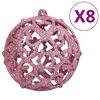 vidaXL Ensemble de boules de Noël 111 pièces rose polystyrène
