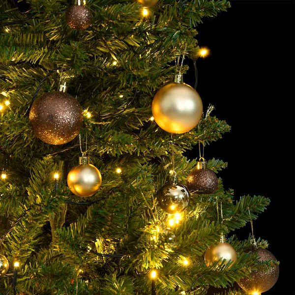 vidaXL Sapin de No&euml;l artificiel articul&eacute; 150 LED et boules 120 cm