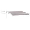 vidaXL Auvent r&eacute;tractable &eacute;lectrique Gris clair et blanc 2,5 x 2 m