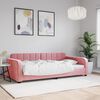 vidaXL Lit de repos rose 100x200 cm velours