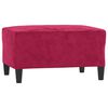 vidaXL Ensemble de canap&eacute;s 4 pcs avec coussins rouge bordeaux velours